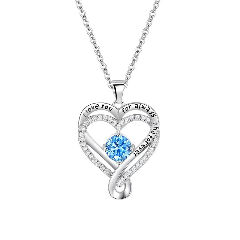 Heart Pendant Necklace for Women – Rhinestone Hollow Design, Mood Tracker, Mother's Day & Best Friend Gift