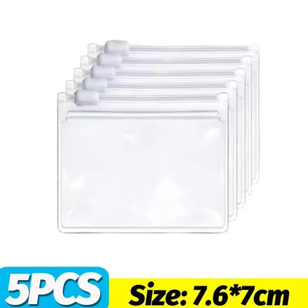 Jewelry Storage Bag Pill Pouch Bags Zippered Pill Pouch Reusable Clear Pill Bags Self Sealing Travel Medicine Organizer Storage