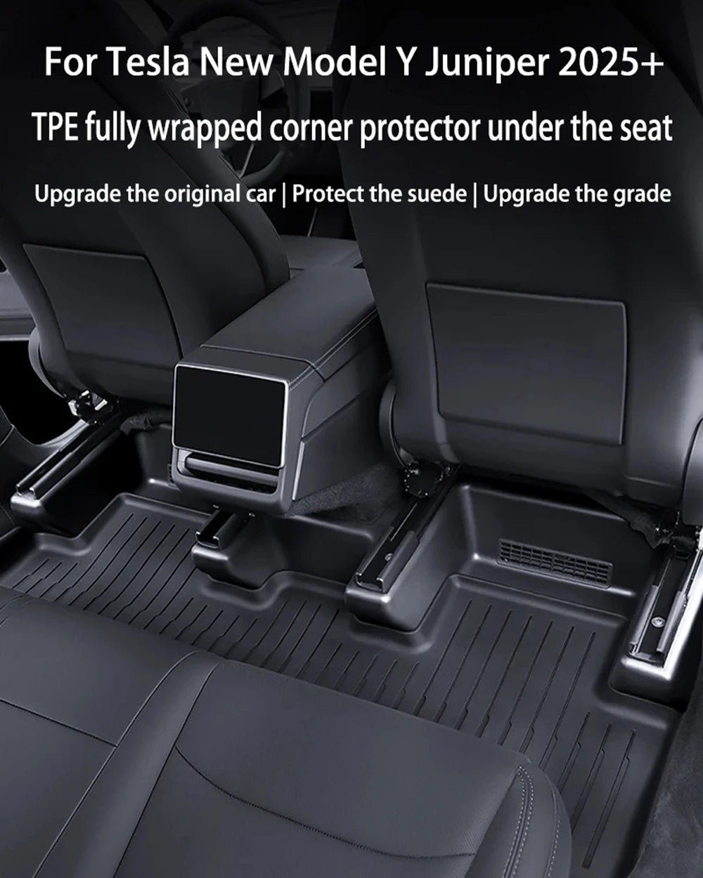 Underseat Original Flocking Anti-kick Protector Pad For Tesla Model Y Juniper 2026 2026 Under Seat Corner Guard Trim Accessories