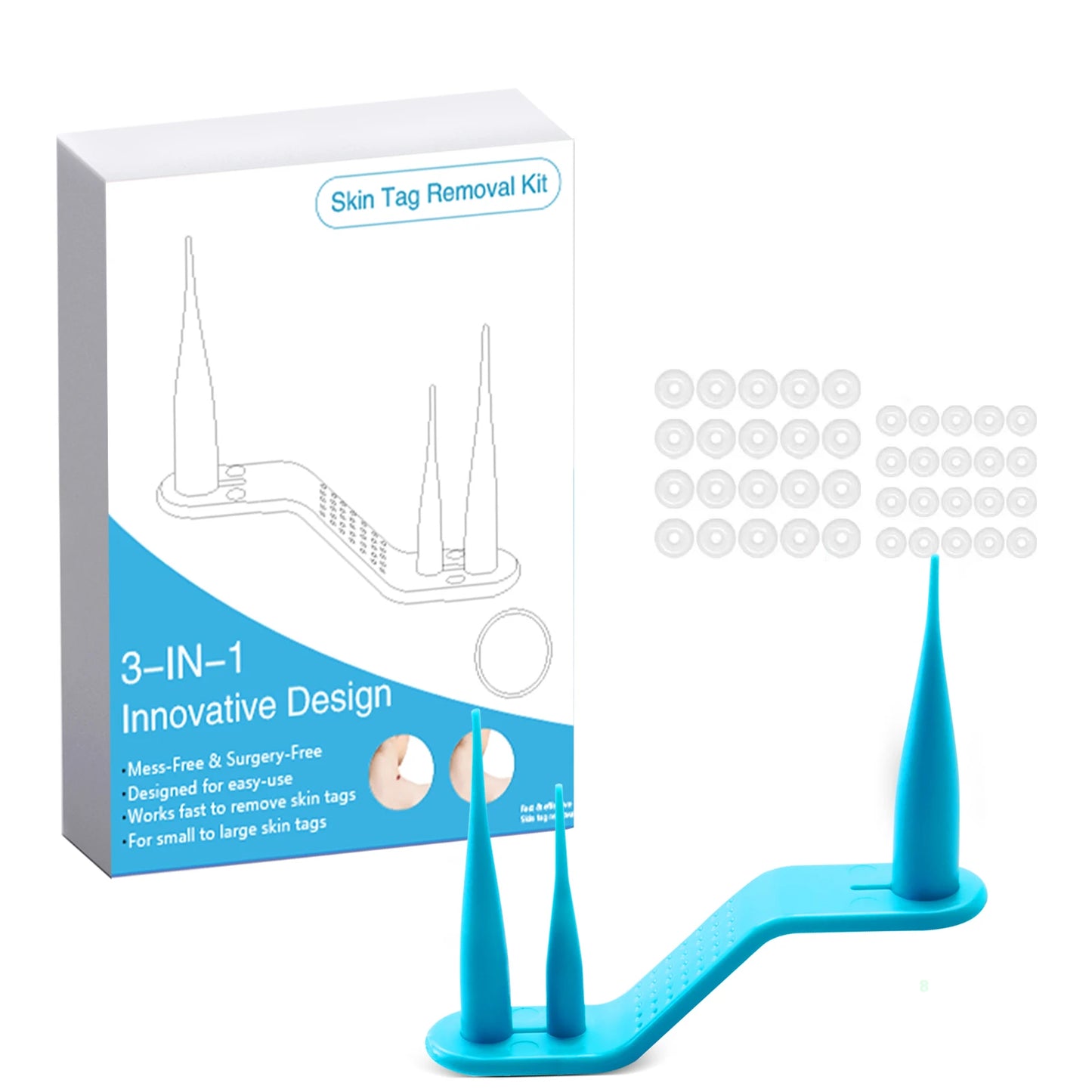 2 IN 1 Auto Micro Skin Tag Remover Device Standard And Micro Skin Tag Removal Kit Adult Mole Wart Remover Face Care Beauty Tools