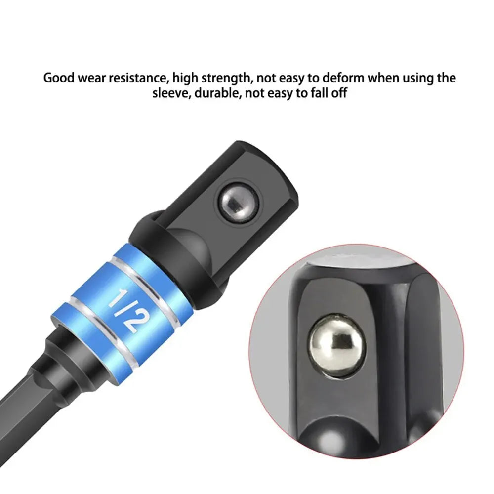 Black 105 ° Turning Screwdriver Joint Electric Drill Corner Socket Screwdriver Head 3PC Hexagonal Conversion Extension Tool Set