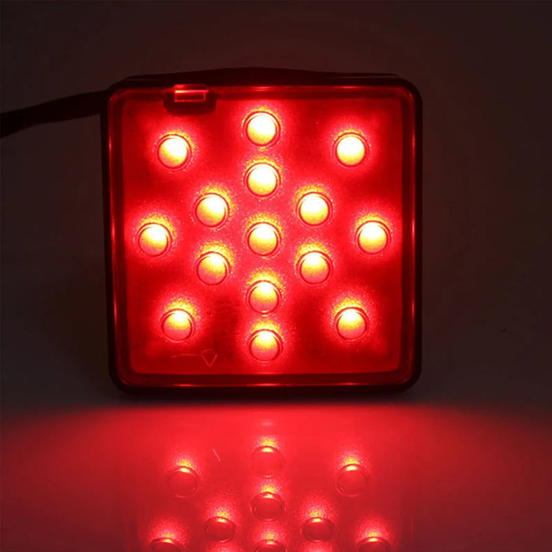Car Brake Tail Lamp Red/Black Shell 15 LED Auto Reverse Stop Signal Lamp Rear Brake Light for Pickup Vehicle Trailer 12V