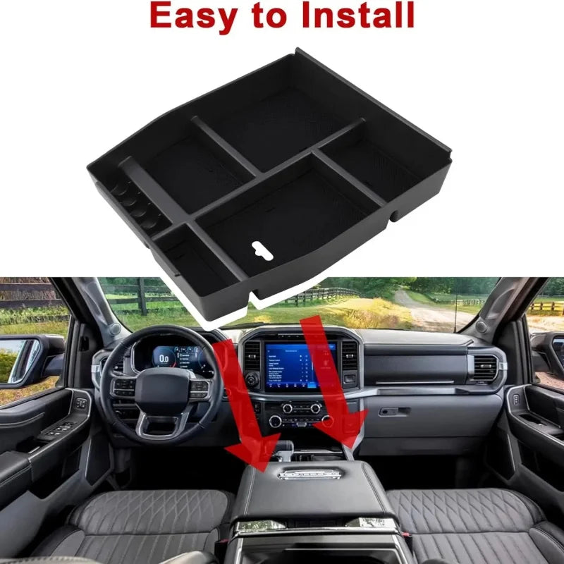 Center Console Organizer Storage Tray for Ford F-150 / Raptor 2015–2020
