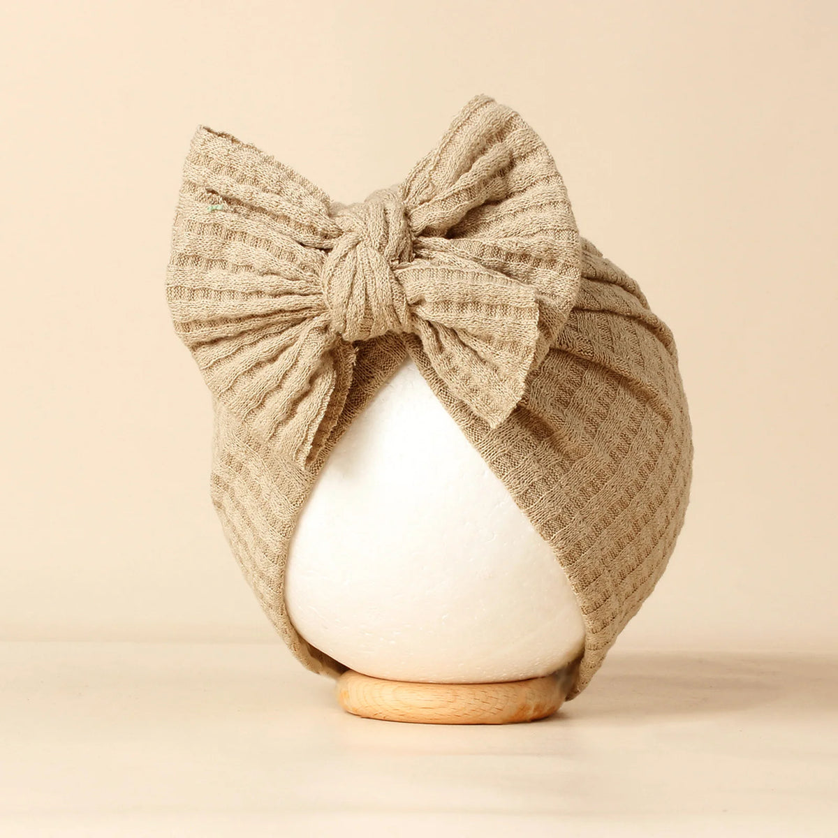 Baby Girl Bow Knit Turban Hat - Soft Newborn Beanie - photo 4