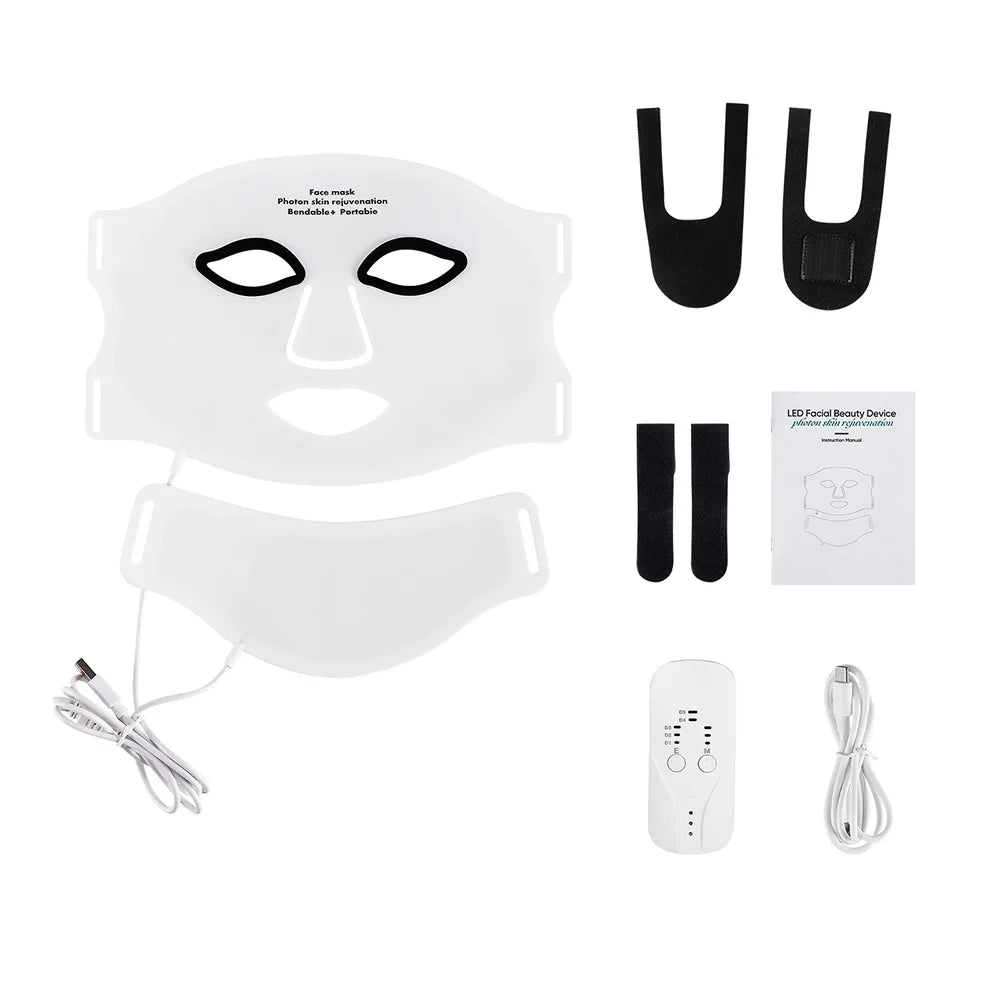 Silicone LED Face & Neck Mask – 7-Color Photon Light Therapy