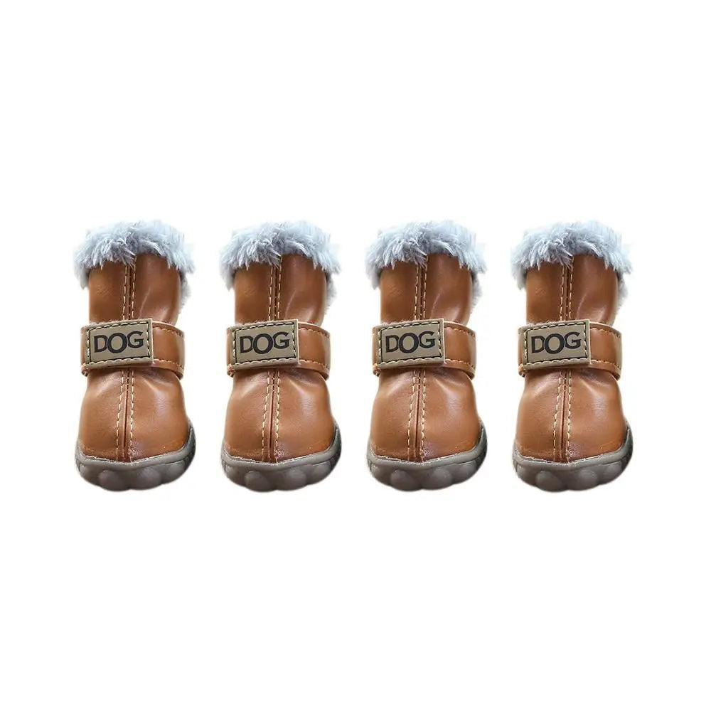 Cotton Pet Snow Boots Set of 4 - Warm Non-Slip Winter Dog Shoes - photo 10