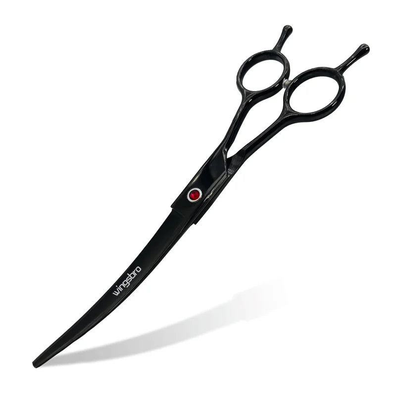 7-Inch Curved Pet Grooming Scissors - Left & Right Hand