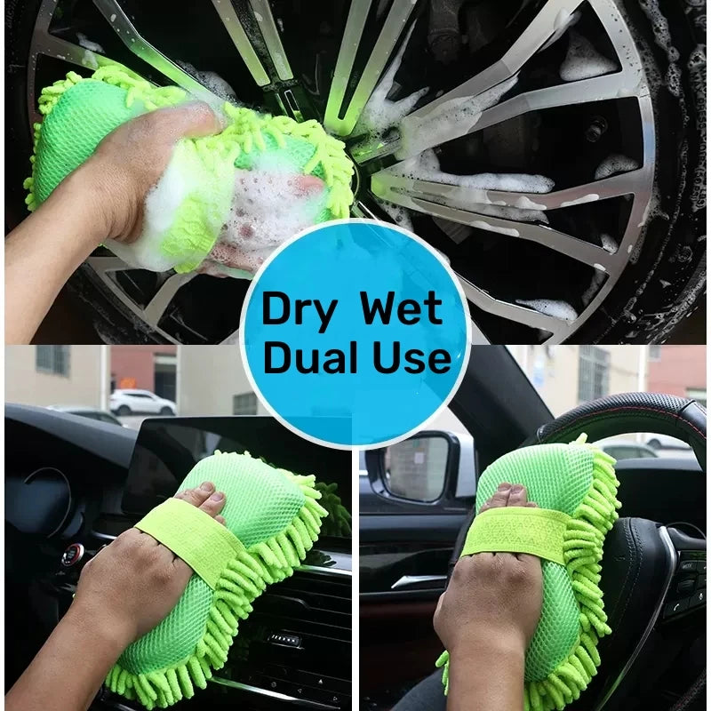 Microfiber car wash kit with sponge, towel and mitt — view 5 of 8