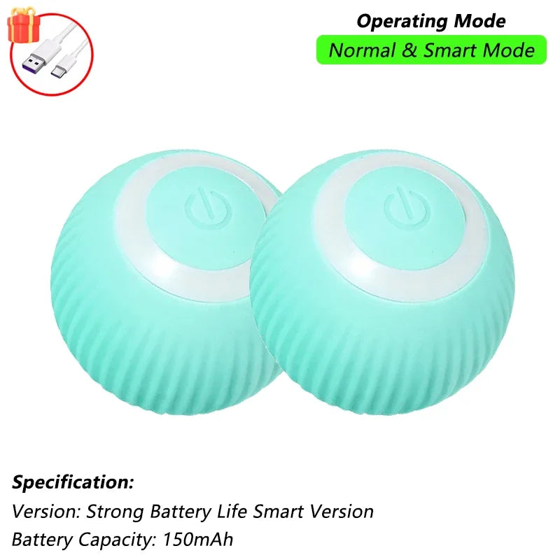 Automatic Rolling Cat Ball Toy with Tail, Rechargeable