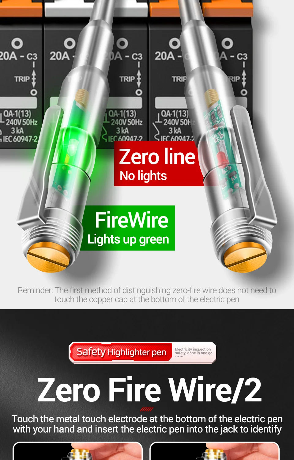 ANENG B12 voltage detector test Pen  Induced Electric Screwdriver Probe Zero Live Wire Detection Sensor household tester