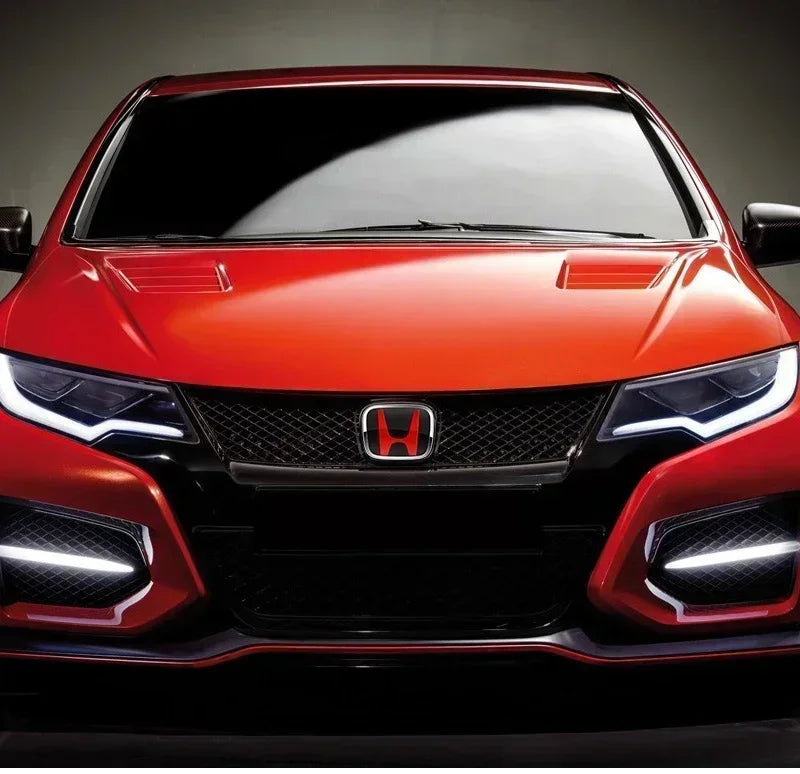 Car Hood Front Grill Rear Trunk H Emblem Logo Sticker For Honda Civic Fit Jazz Accord CRV HRV City Odyssey Passport Pilot Vezel