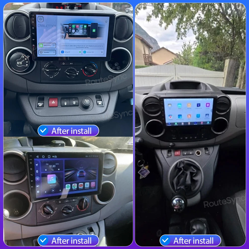 Car Stereo with Apple CarPlay & Android Auto, Compatible with Peugeot Partner & Citroen Berlingo 2 B9