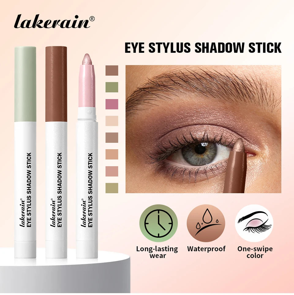 Waterproof Eyeshadow Sticks Long Lasting High Pigmented Shimmer Glitter And Matte Neutral Brown Eyeshadow Pencil Crayon Makeup