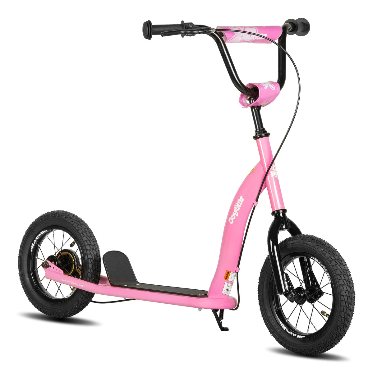 JOYSTAR 12" Kick Scooter for Kids 5+ Teens & Youth with Adjustable Handlebar Big Wheel 2-Wheel Scooter Rear Drum Brakes