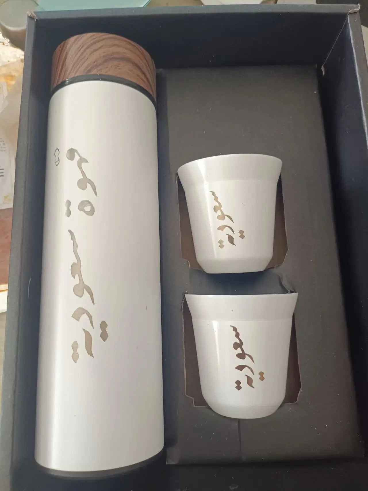 Free LOGO 3 In 1 set of  Thermos Mug Leak_Proof Travel Thermo Cup for Tea Water Coffee Thermo Cafe 500ML Double Stainless Steel