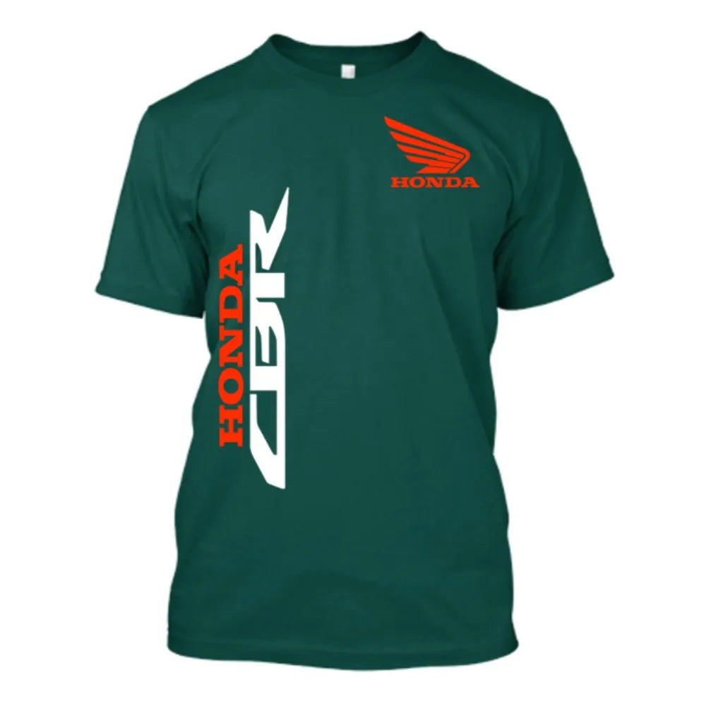 Honda Men's and Women's T-shirt Honda CBR Cycling Tee Summer New Motorcycle Riding Off-road Short-sleeved Spring Racing Top