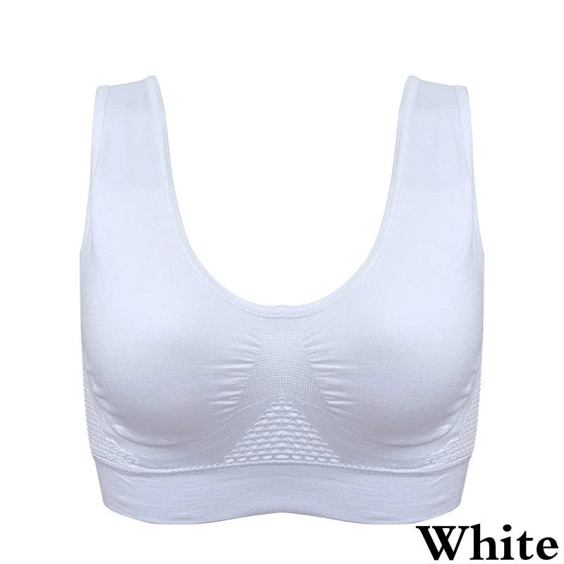 Breathable Women's Tops Hollow Out Bras Gym Running Fitness Yoga Bra Sportswear Padded Push Up Sports Tops Underwear Women Bra