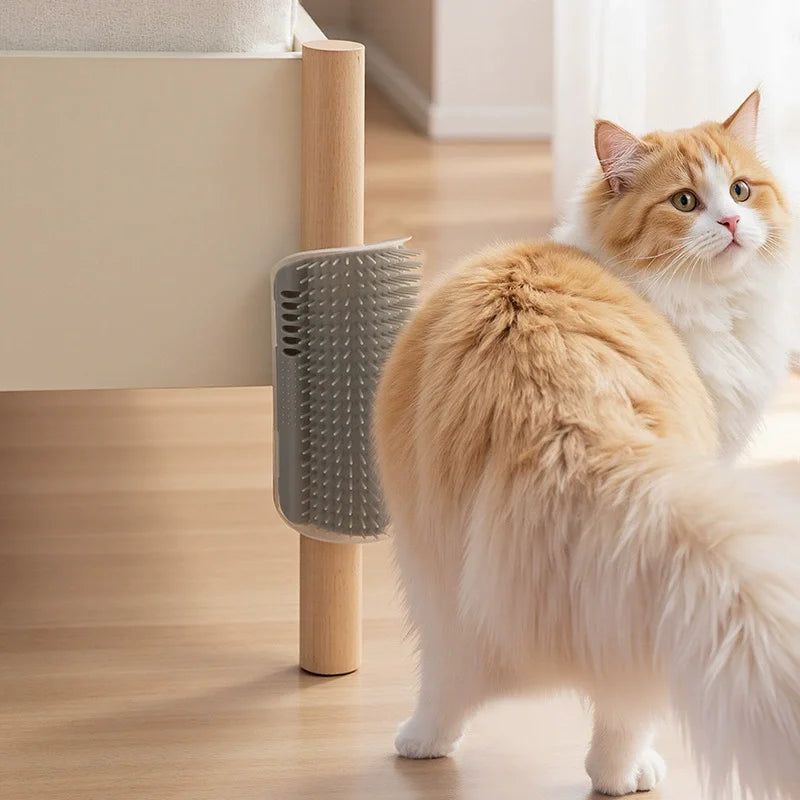 New Pet Cat Corner Scrubber Massager Cat Scratching Scratcher Cat Brush Comb Massage Corner Brush Pet Supplies