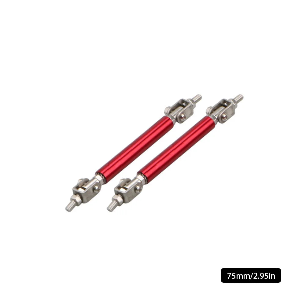 2PCS Car Splitter Rods Racing Adjustable Front Rear Bumper Lip Support Strut Brace Tie Pull Bar Kit 75/100/150/200mm Universal