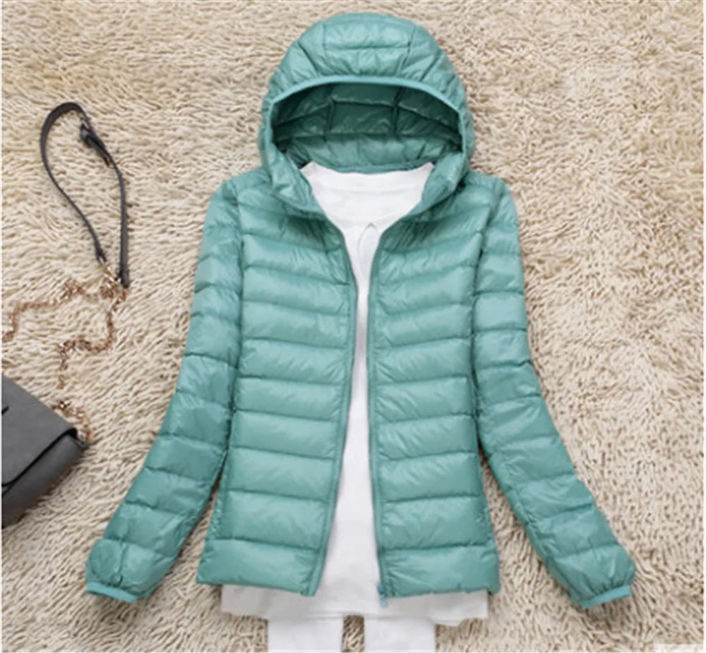 Women's Packable Hooded Puffer Jacket - Plus Size Lightweight Coat - photo 20