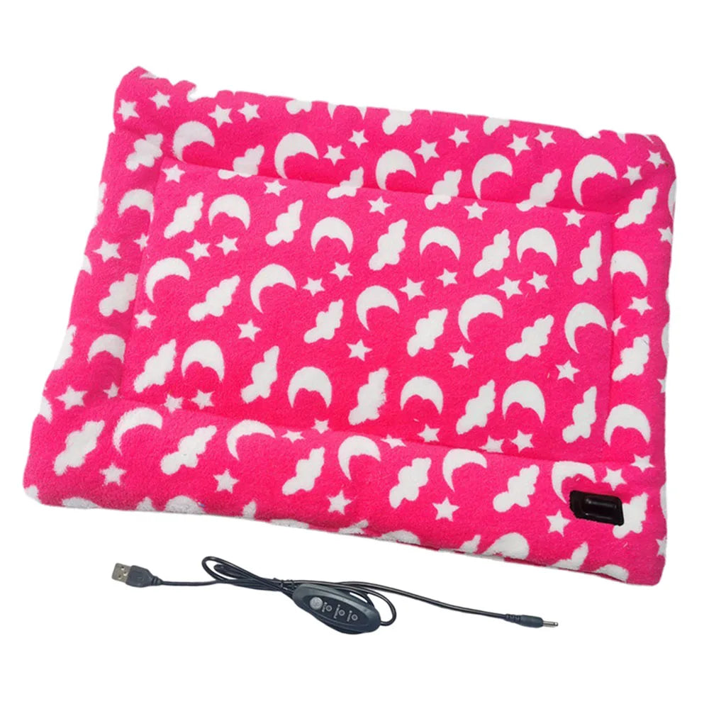 Waterproof Heated Pet Mat - Adjustable Temperature Plush