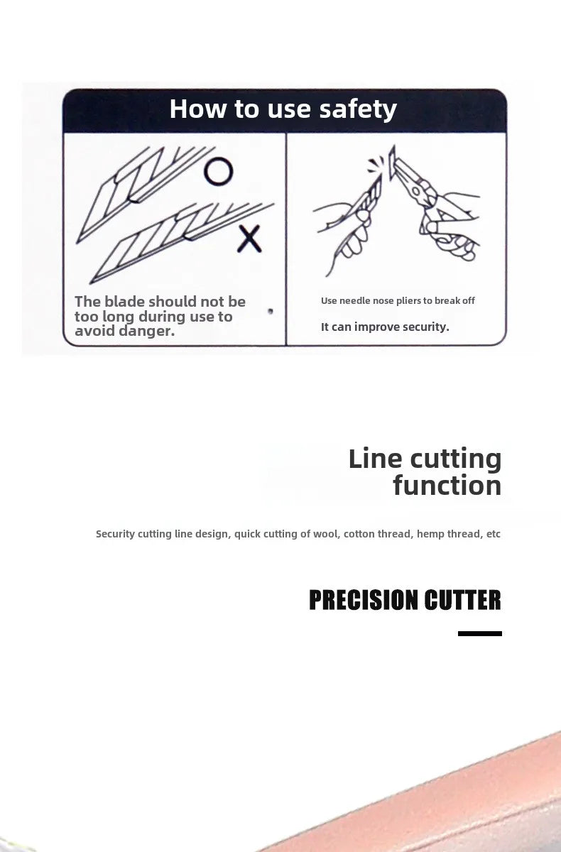 Vinyl Utility Knife Anti Shaking Car Stickers Decals Blade Cutter Knife PPF Film Window Tint Craft Cutting Line Paper DIY Tool