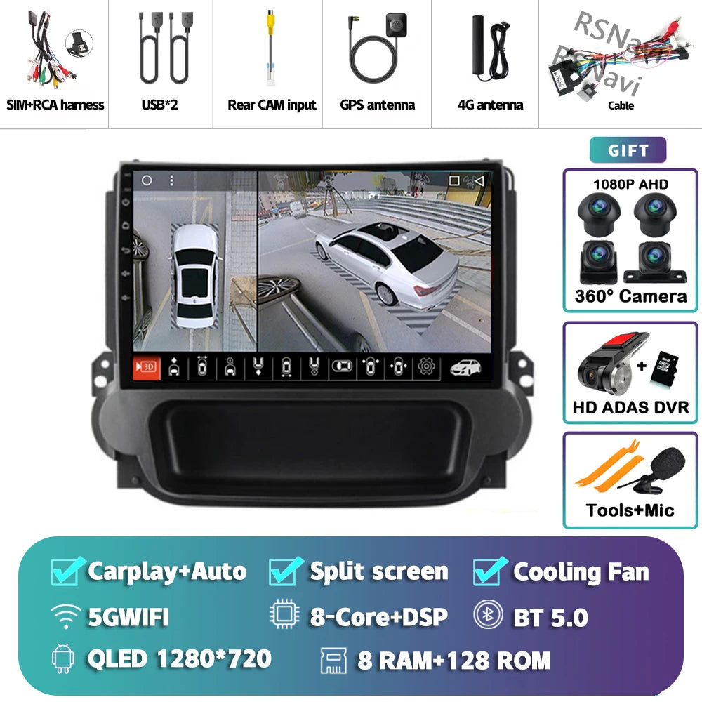 Android 16 Carplay Auto Car Radio Multimedia Player For Chevrolet Malibu 2012-2015 Autoradio DSP GPS Stereo WIFI 2din 16G-512G
