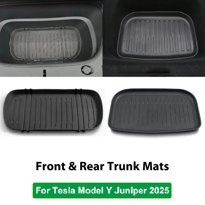 For Tesla Model Y 2026 Juniper TPE Front Trunk Cargo Liner Tray Mat Frunk Layered Partition Plate Organizer Divider Baffle Board