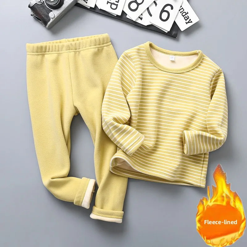 Kids Fleece-Lined Thermal Set - Warm Two-Piece Winter Pajamas - photo 2