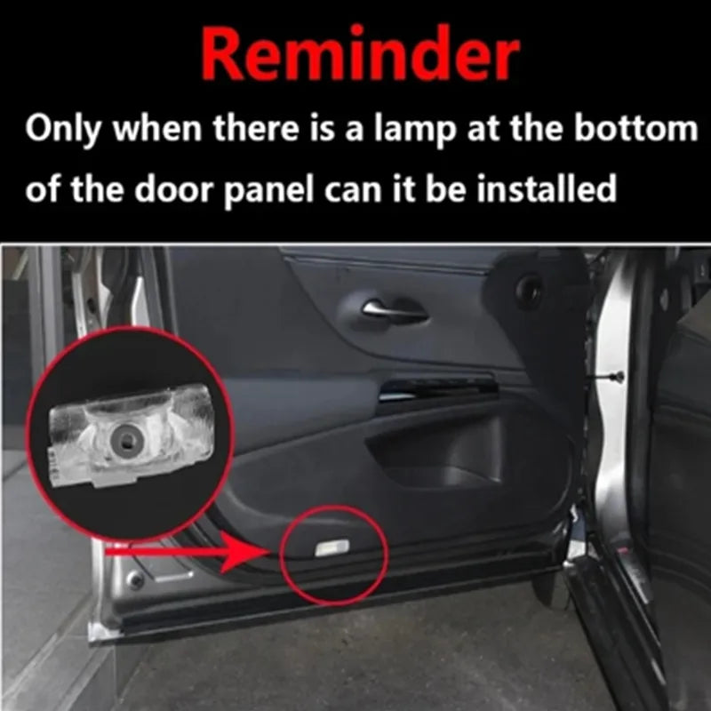 2Pcs Led Car Door Welcome Light Ghost Projector For Toyota Prius 20 30 50 XW20 XW30 XW50 2003-2017 2018 2019 2020 2021 2022 2023
