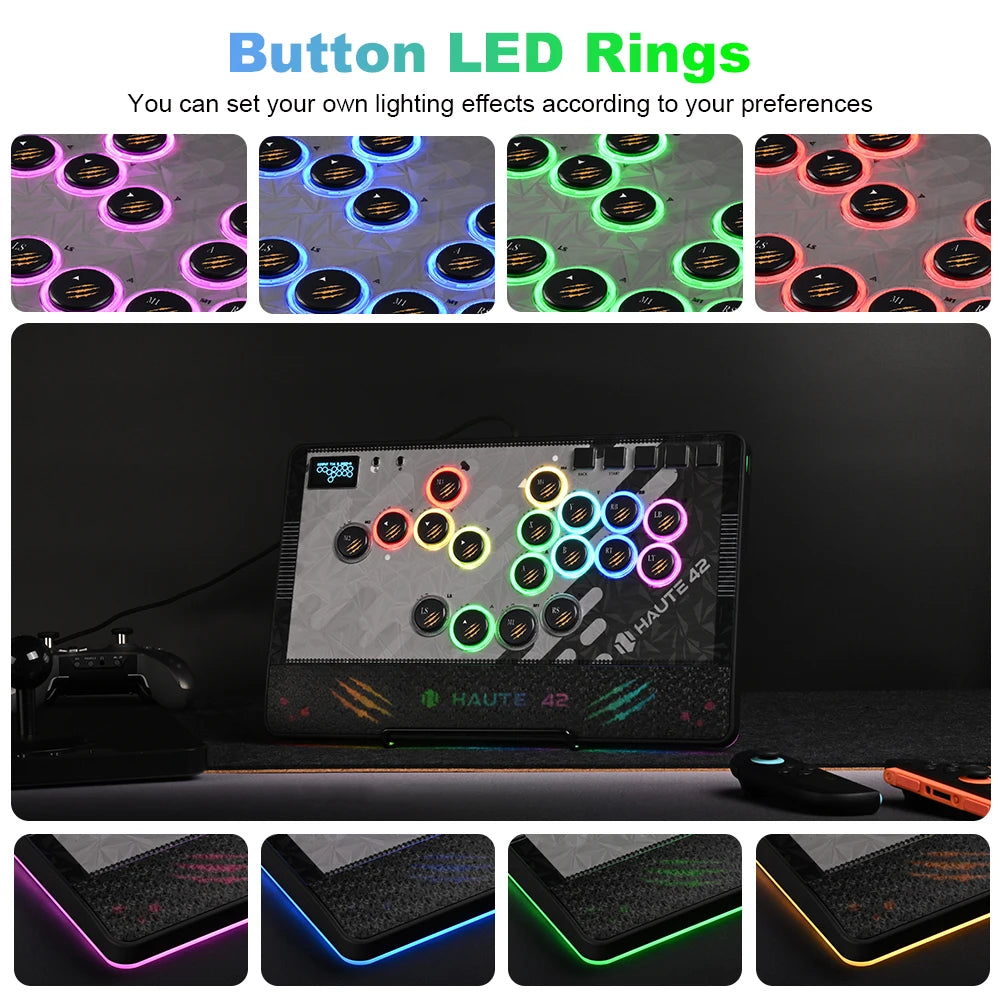 Haute42 C-AT Magnetic Leverless Hitbox Controller Stickless Arcade Controller Keyboard For PC/PS4/PS5/Switch Hitbox Fightstick