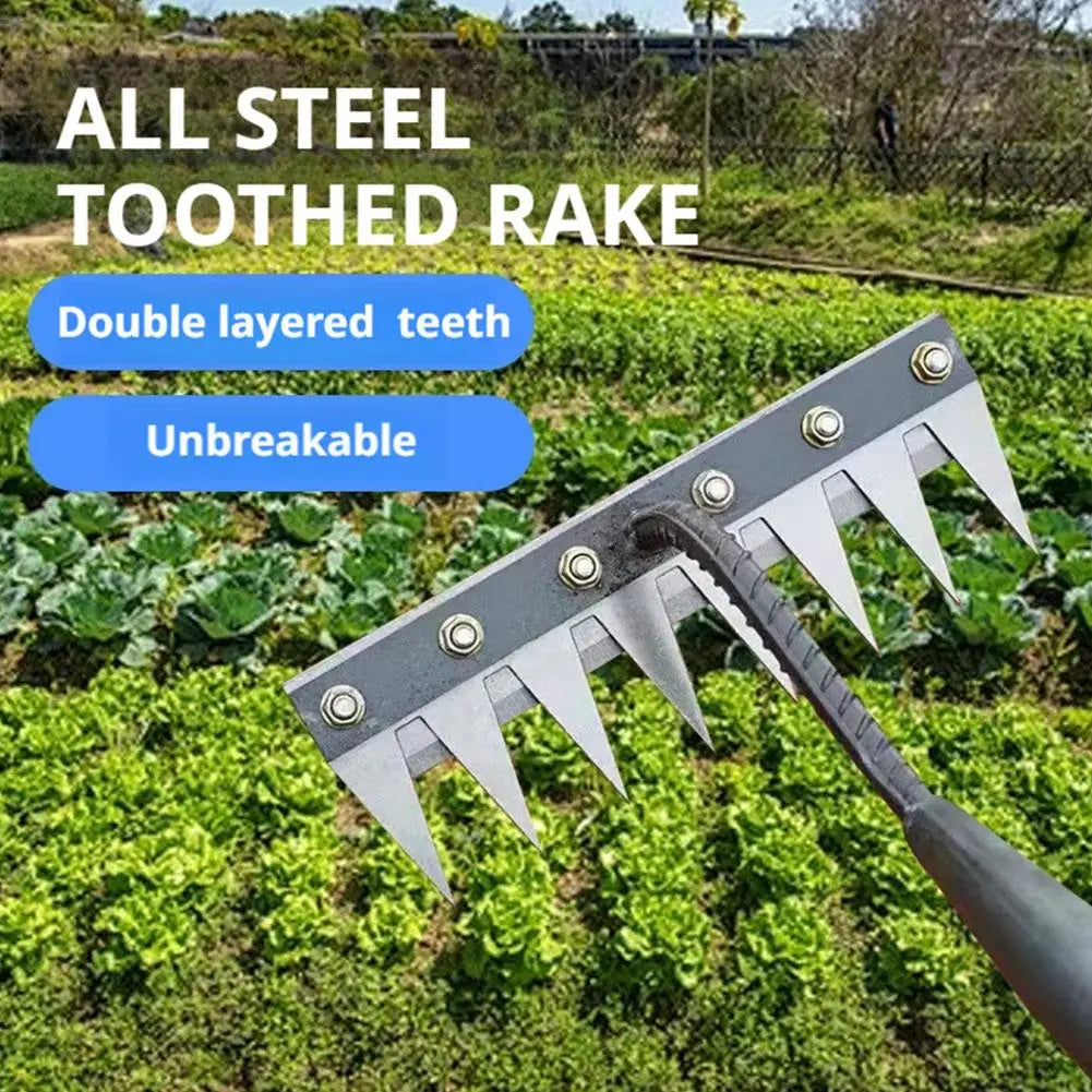 5/6/7/8 Garden Hoe Weeding Tool Digging Wild Vegetables Weeding Loosening Soil Agricultural Farm Tools Menggang Rake Accessories