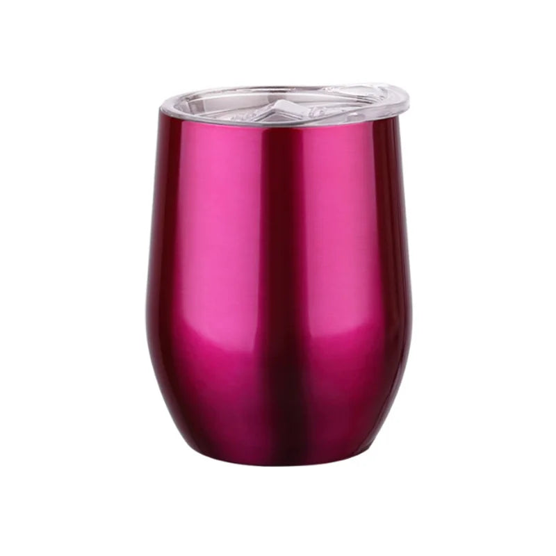 Personalized Your Text & Logo Wine Tumblers Stainless Steel Vacuum Insulated Travel Mug with Lid, Custom Birthday Gift