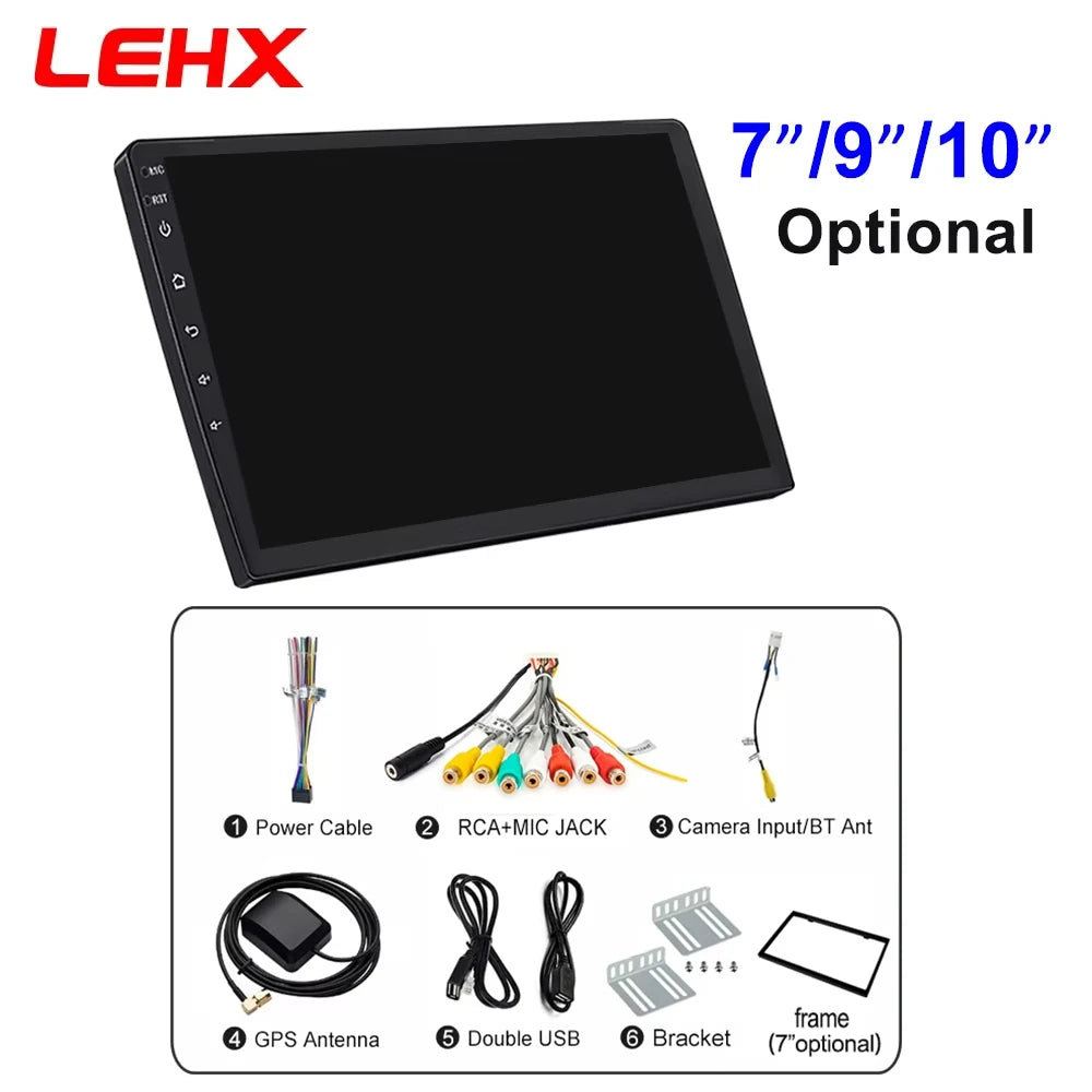 LEHX  7/9/10'' 4GB-64GB 2Din Android 15 Carplay Auto Car Radio Multimedia Stereo For toyota Hyundai Kia Volkswagen Jeep Fiat