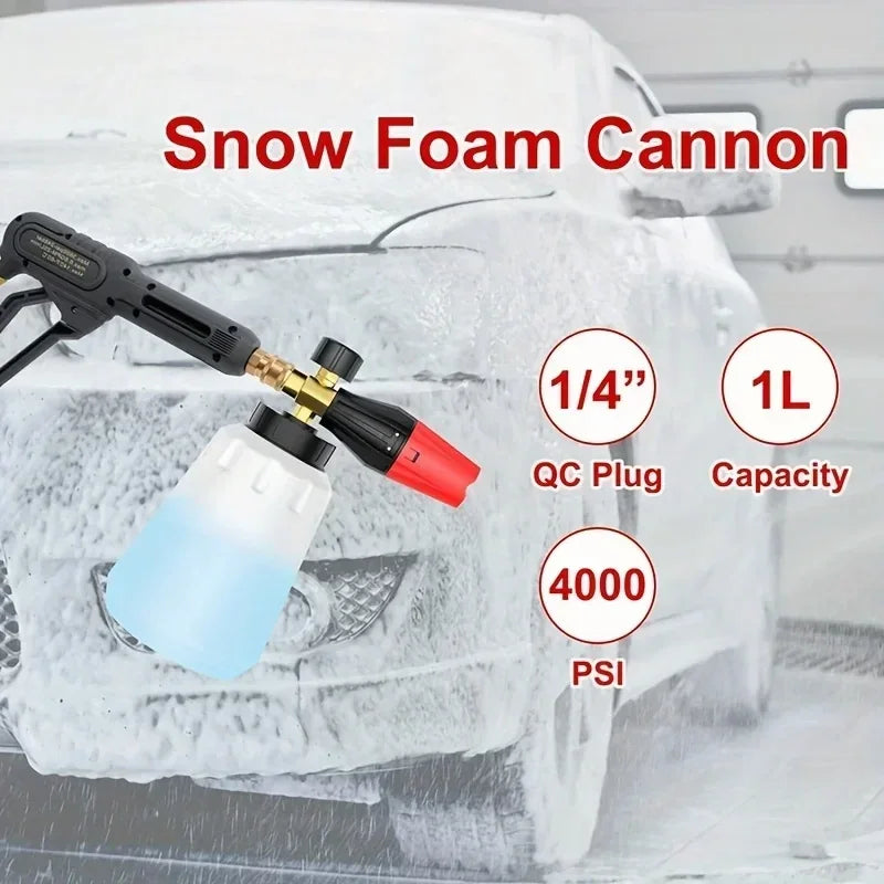 High Pressure PA Foam Cannon Adjustable Foam Sprayer Snow Foam Gun Car Washing Accessories Cleaning Kit for Pressure Washers