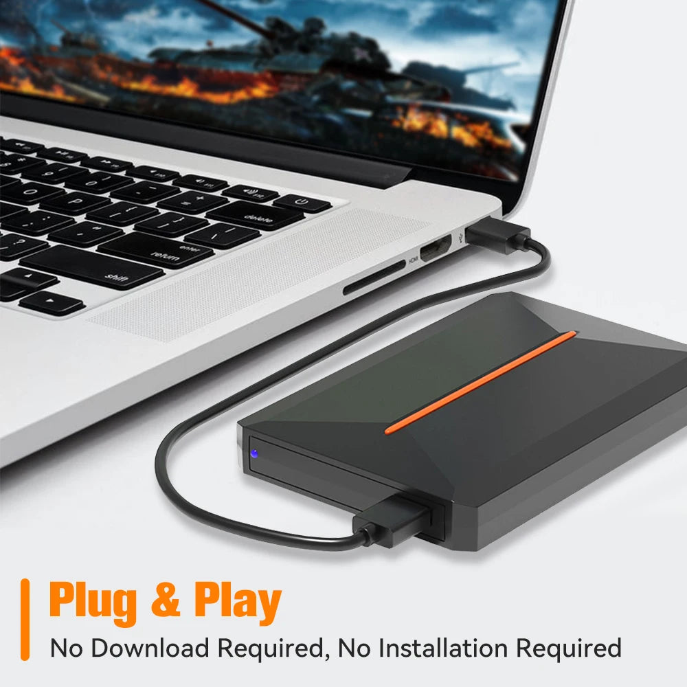 JMachen 500GB Game Hard Drive Launchbox Portable Gaming HDD with 3700+PC/3D Games for PS4/PS3/PS2/Wii/WiiU/Switch Game Console