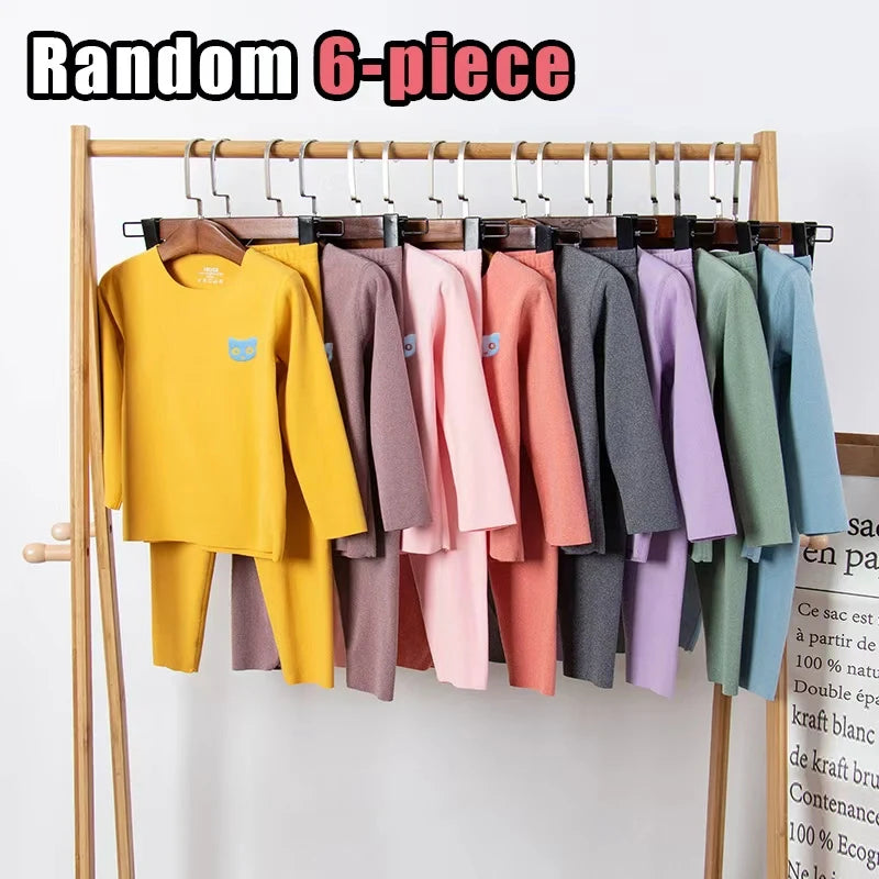 Kids Thermal Underwear Top and Pants - Autumn Winter Base Layer Set - photo 11