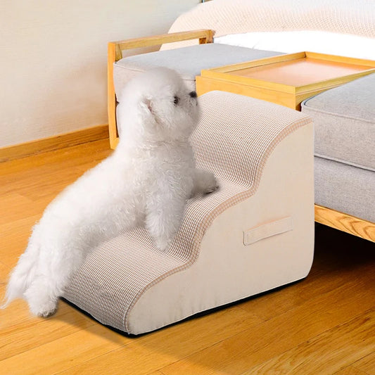 Removable 3-Step Pet Stairs - Dog & Cat Ramp