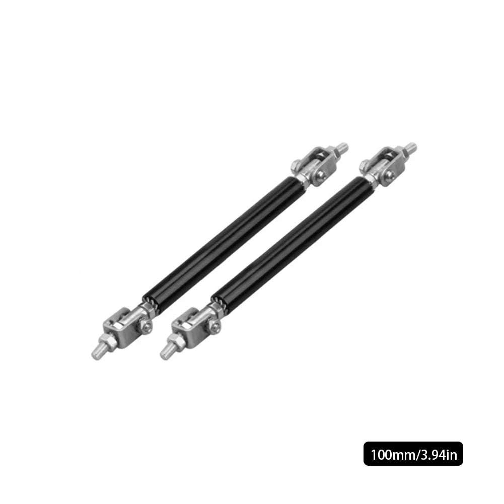 2PCS Car Splitter Rods Racing Adjustable Front Rear Bumper Lip Support Strut Brace Tie Pull Bar Kit 75/100/150/200mm Universal