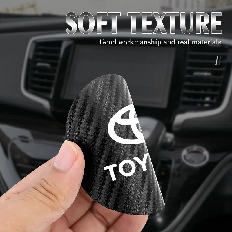 2Pcs Leather Coaster Anti-noise Water Cup Pad Cushion For Toyota TRD Gazoo Racing Corolla Yaris Chr Auris Rav4