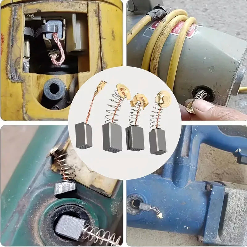 72Pcs, 18 Models, 4 Pieces of Each Model, Suitable for Various Types of Electric Tools Such as Electric Hammers, Angle Grinders, Circular Saws, Etc., Replacement Parts for Repair and Carbon Brush Replacement