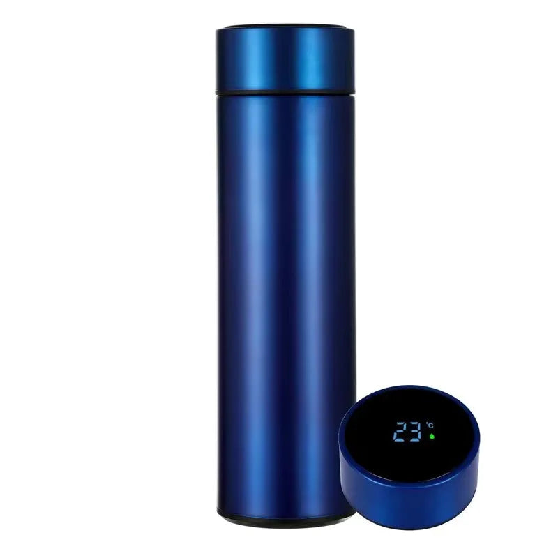 LOGO Name Thermal Bottle with Digital Thermometer 500ml Led Bilayer Flask Vacuum Insulated Bottle Portable Thermos Bottle
