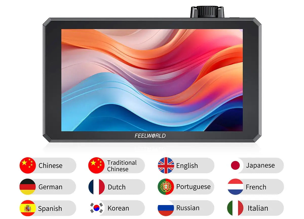 FEELWORLD SC6 6-inch Photography Video Monitor 1500NIT High Brightness 3G SDI HDMI 4K60Hz 1920X1080 IPS Screen Aluminum Shell