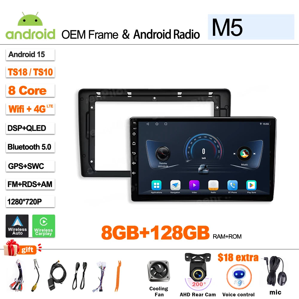 Android 16 for Car Radio Citroen Berlingo B9 Peugeot Partner 2008-2019 Multimedia Video Player 2 din Carplay Touch Screen 8 Core
