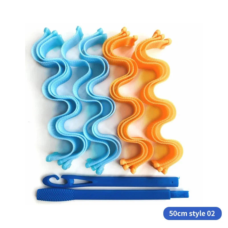 Heatless Hair Curler 10/12 pcs No Heat Hair Curls Ribbon Rollers Sleeping Soft Headband Hair Curlers Woman Hairs Styling Tools