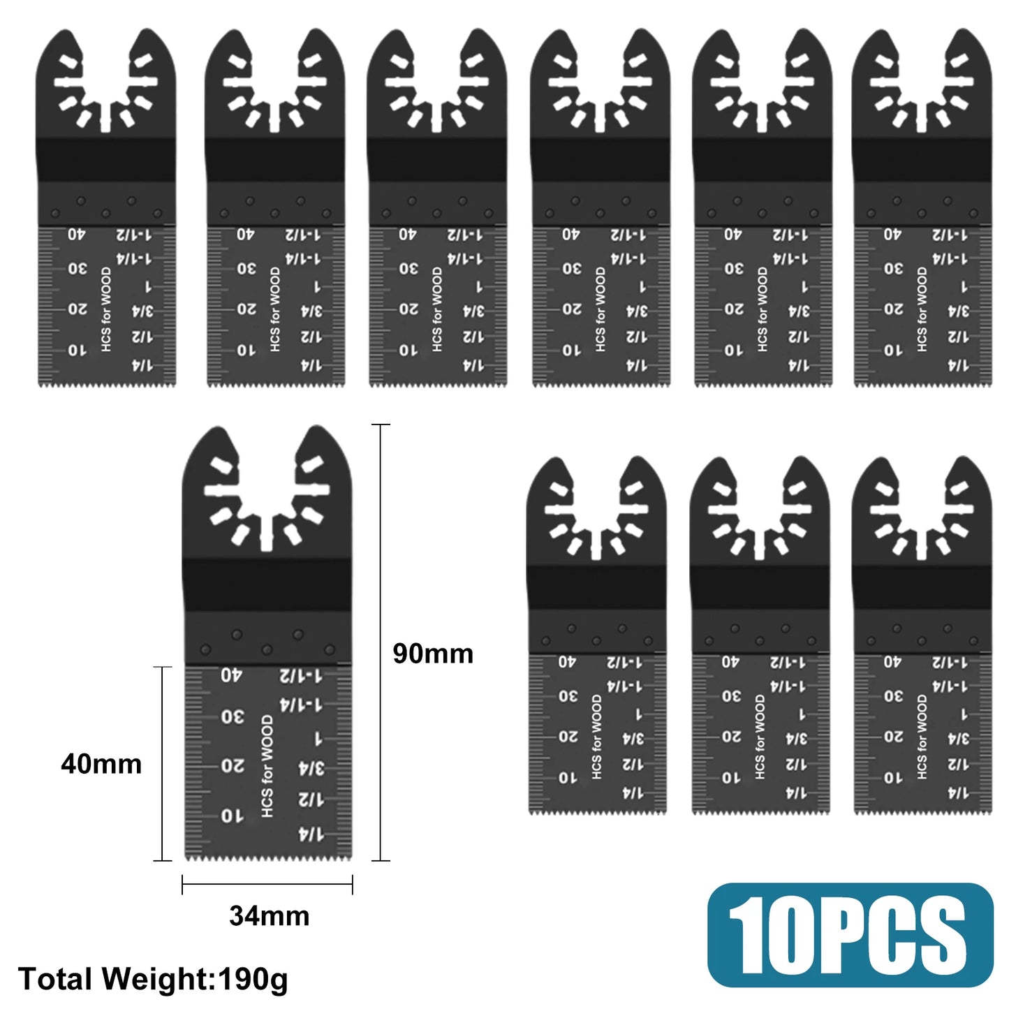 Oscillating Tool Blade Set 10-63PCS – Multi Tool Blades Kit for Wood, Metal, Plastic, Sanding & Scraping