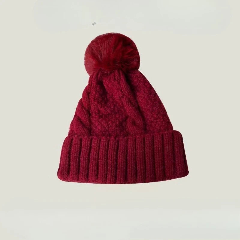 Women's Cable Knit Pom Pom Beanie with Ear Flaps - Winter Hat - photo 7
