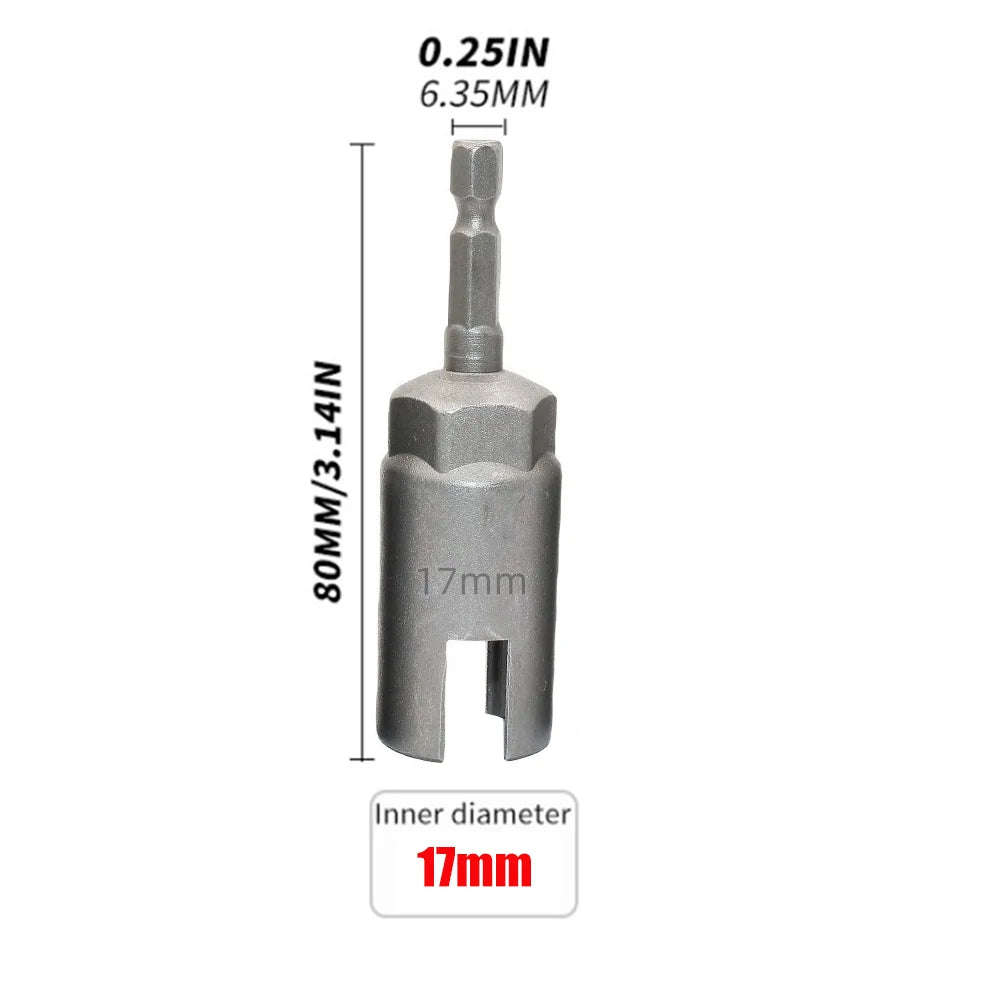 80/65mm 1/4” Hex Shank Wing Nut Driver Set Slot Wing Nuts Drill Bit Socket Wrenches Powerful Socket Inner Hexagonal Wrench