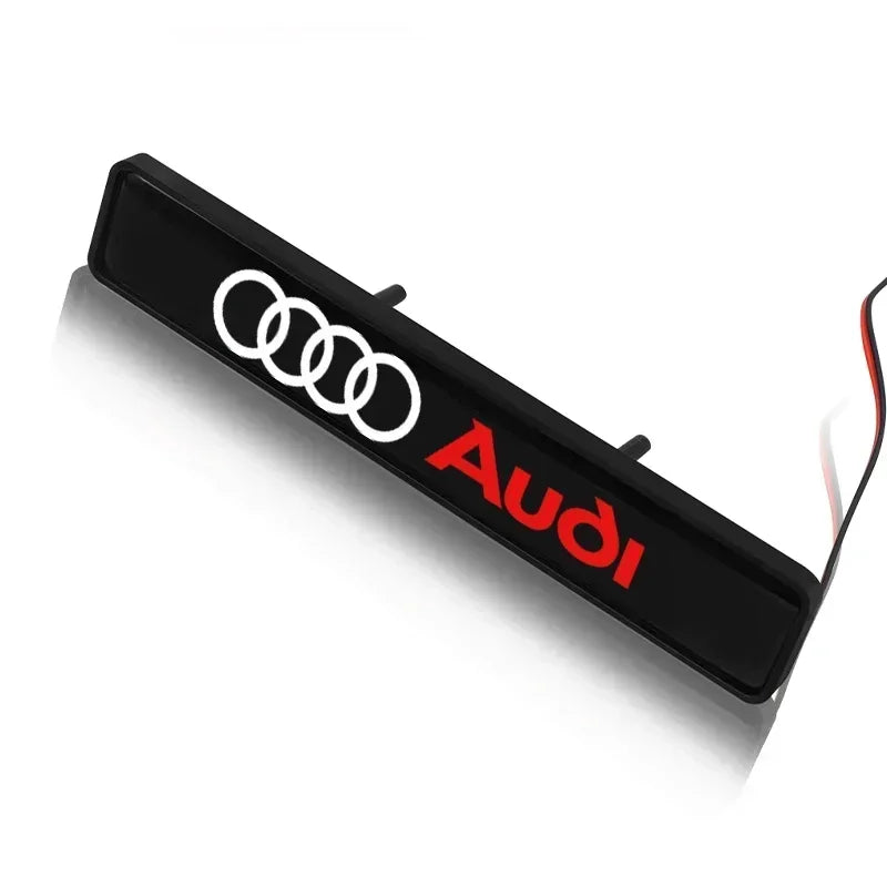 Front Grille Decoration Badge Car Head Grill Emblem LED Light Audi Sline A6 Q3 A3 B5 B6 B7 B8 B9 Q7 8P 8V 8L A5 A4 C6 Car sticke