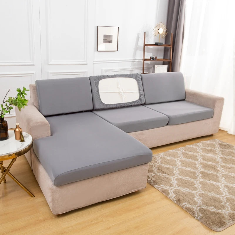 Summer Silk Spandex Seat  Sofa Cushion Cover Pad Protect 2026 Living Room Couch Slipcover 1 2 3 4 Seater Sofa Seat Covers